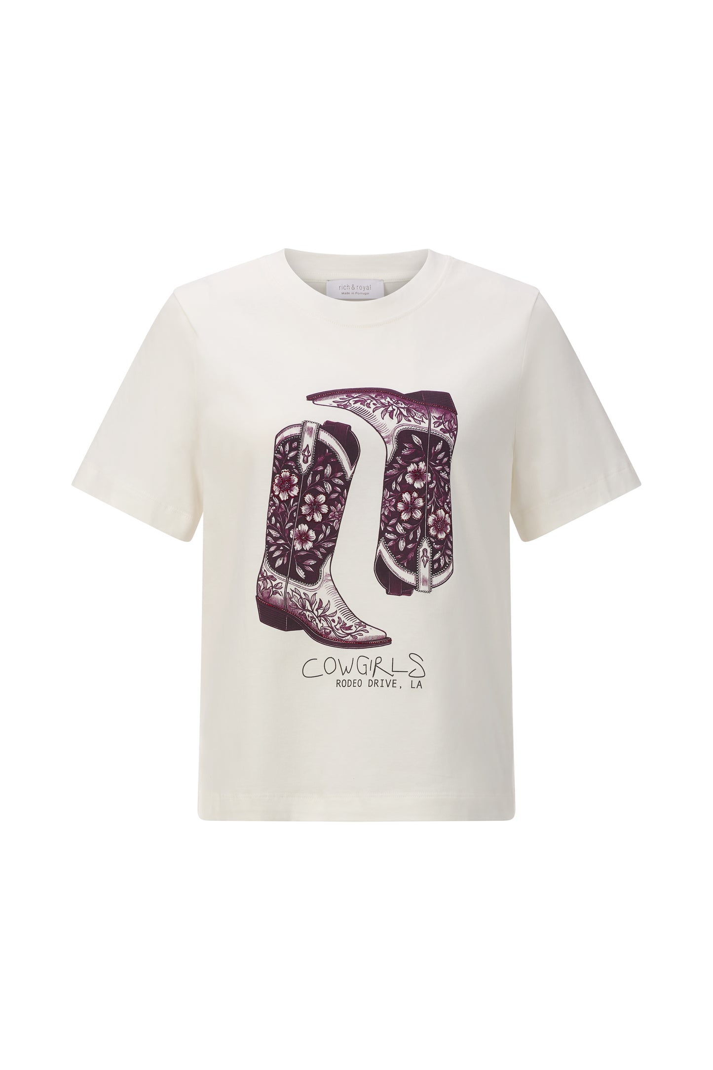 Elegant Fit T-Shirt Cow Girl Boots