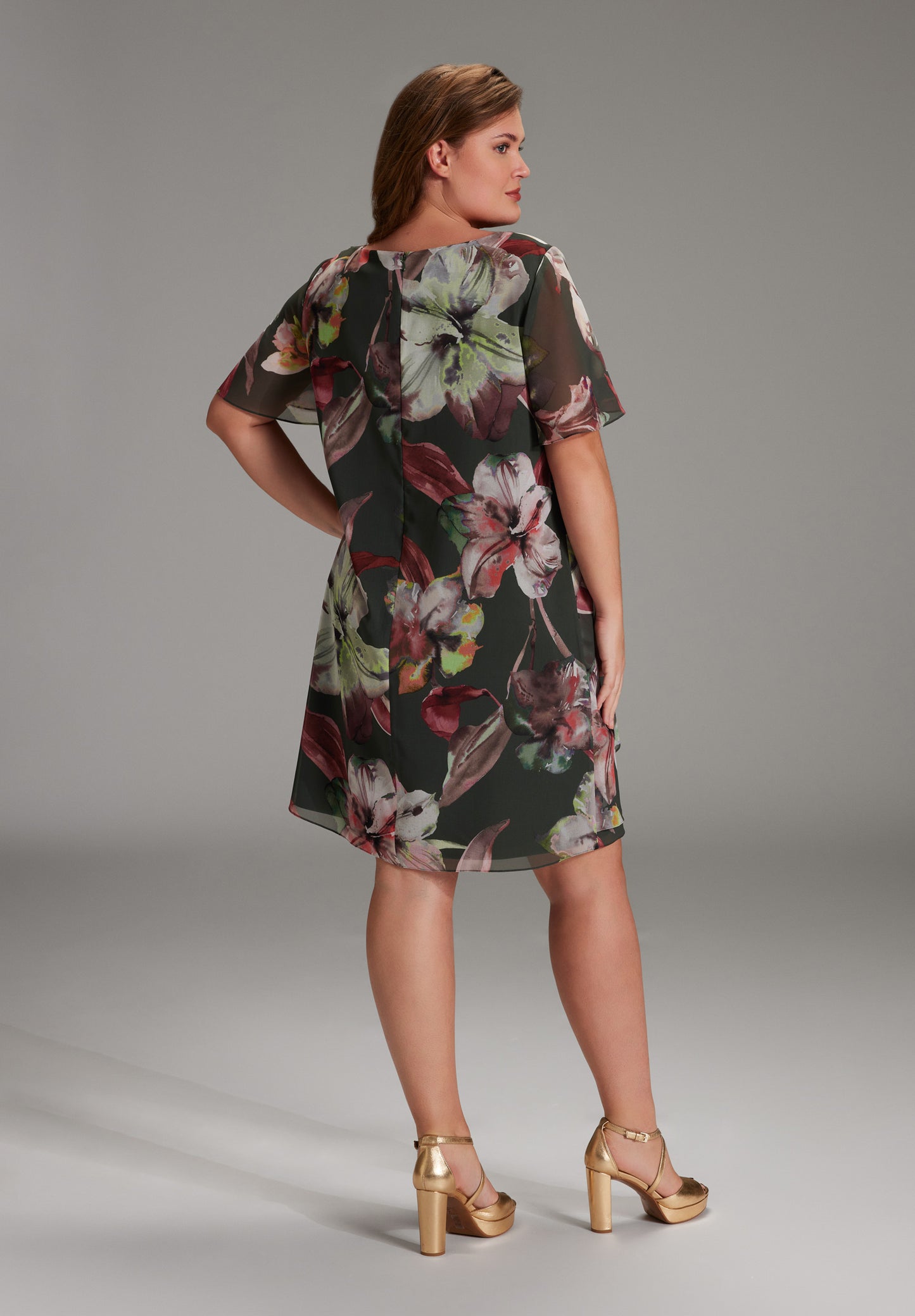 Curve / Hängerchen im Lagenlook aus nachhaltigem Chiffon mit Blumendruck