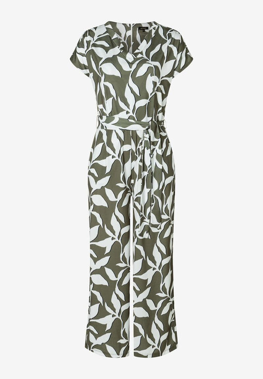 Jersey-Jumpsuit  Blätterprint  Sommer-Kollektion