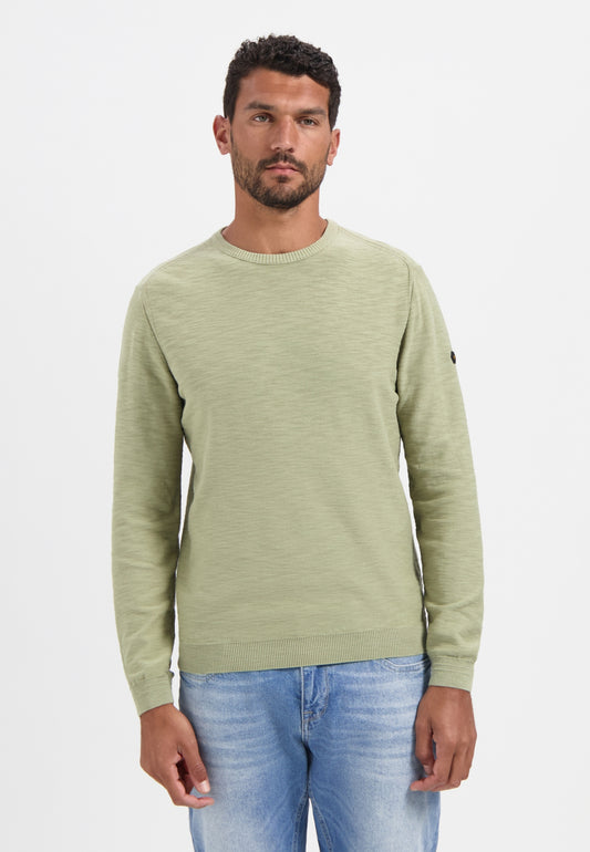 Pullover Crewneck Garment Dyed + Stone Washed