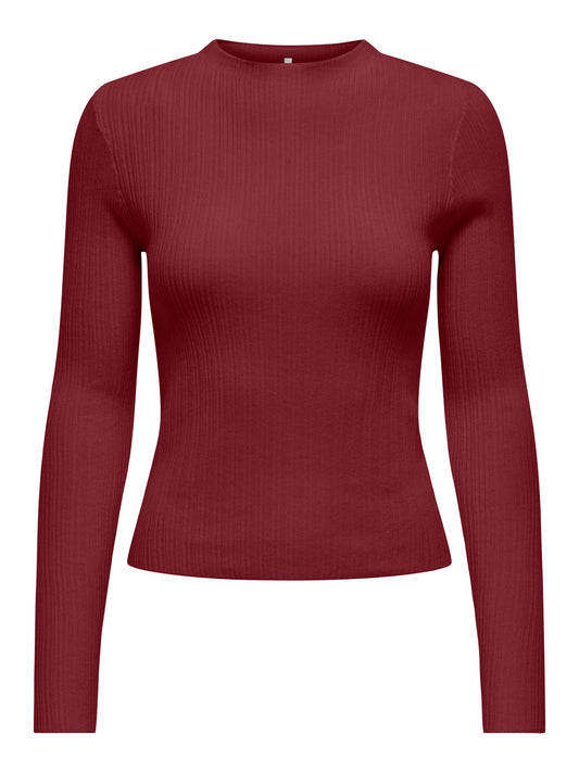 ONLCOCO LIFE LS RIB MOCK NECK CC KNT