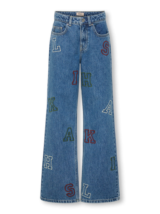 KOGJUICY HW WIDE LEG COLLEGE JEANS DNM