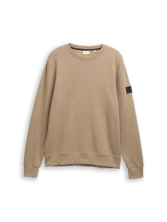 Sweatshirt in Melange-Optik