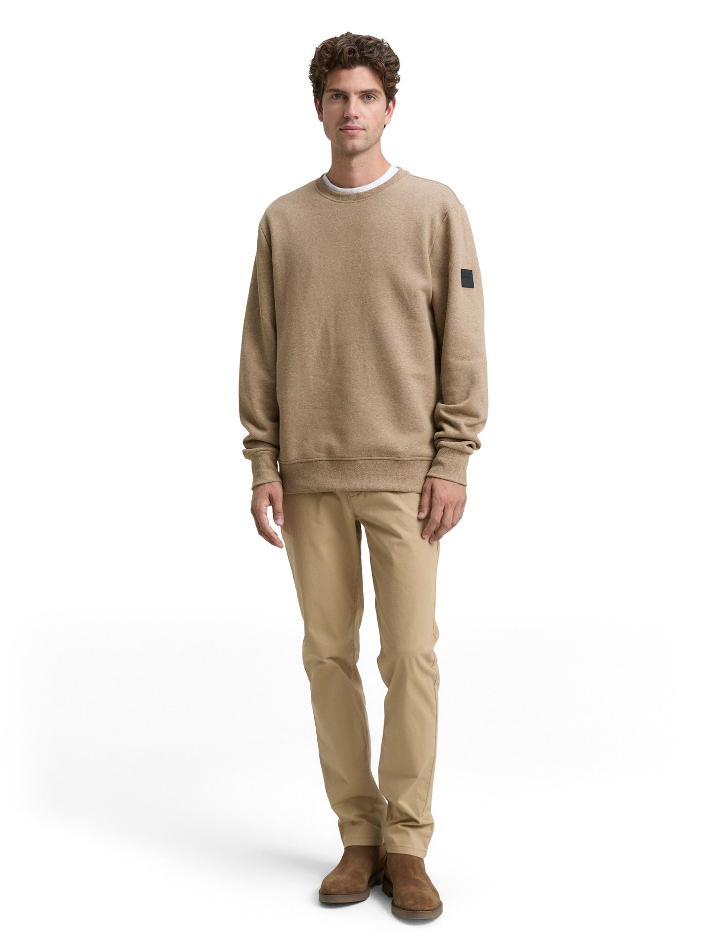 Sweatshirt in Melange-Optik