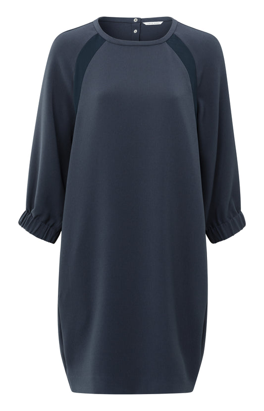 Raglan dress with insert and e, INKWELL BLUE