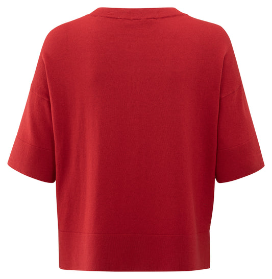 Oversize-Cardigan, SCARLET SAGE RED
