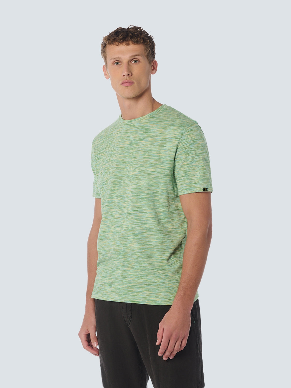 T-Shirt Crewneck Multi Coloured Melange Stripes