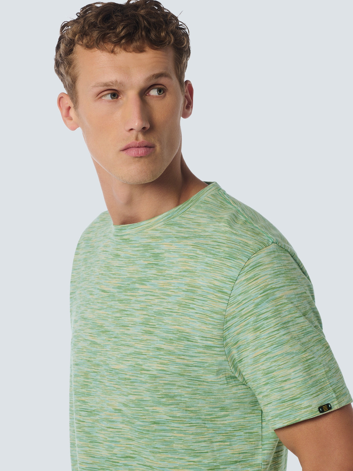 T-Shirt Crewneck Multi Coloured Melange Stripes