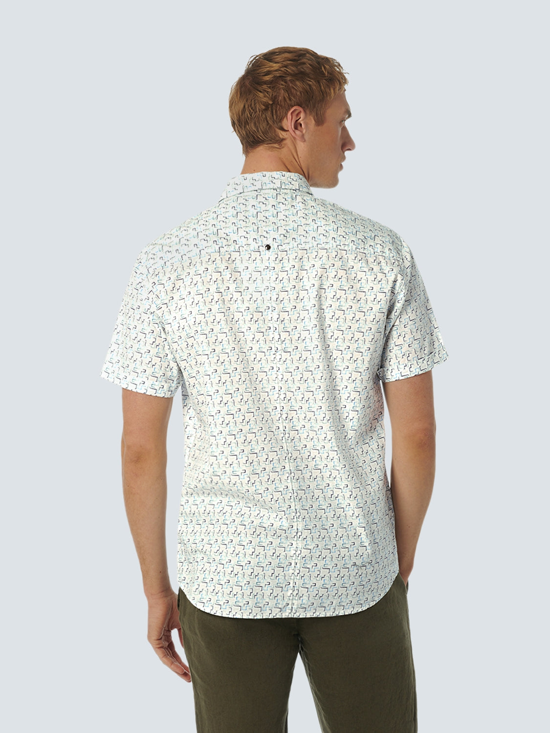 Shirt Short Sleeve Stretch Allover Printed