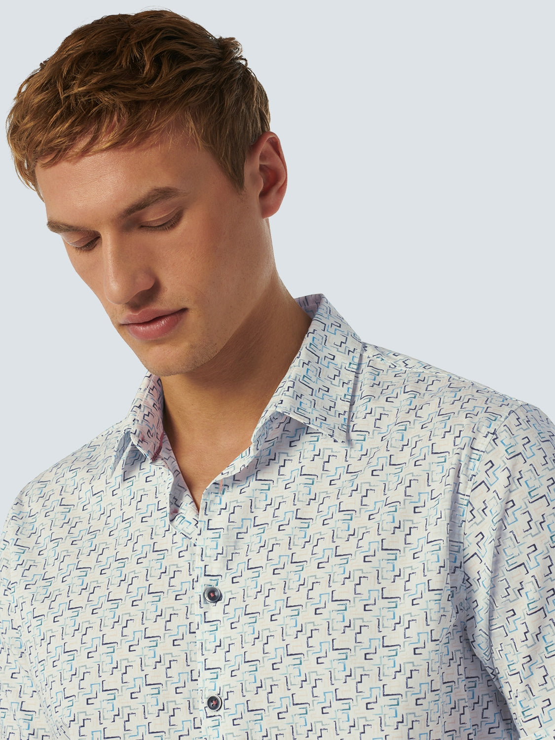 Shirt Short Sleeve Stretch Allover Printed