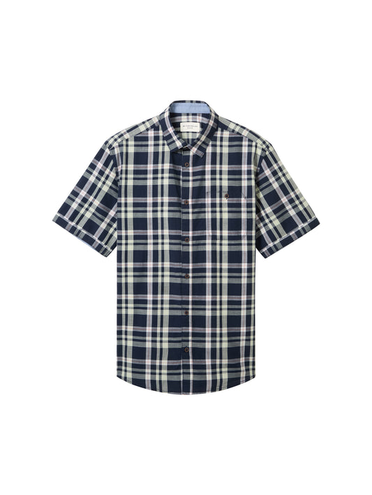 checked slubyarn shirt