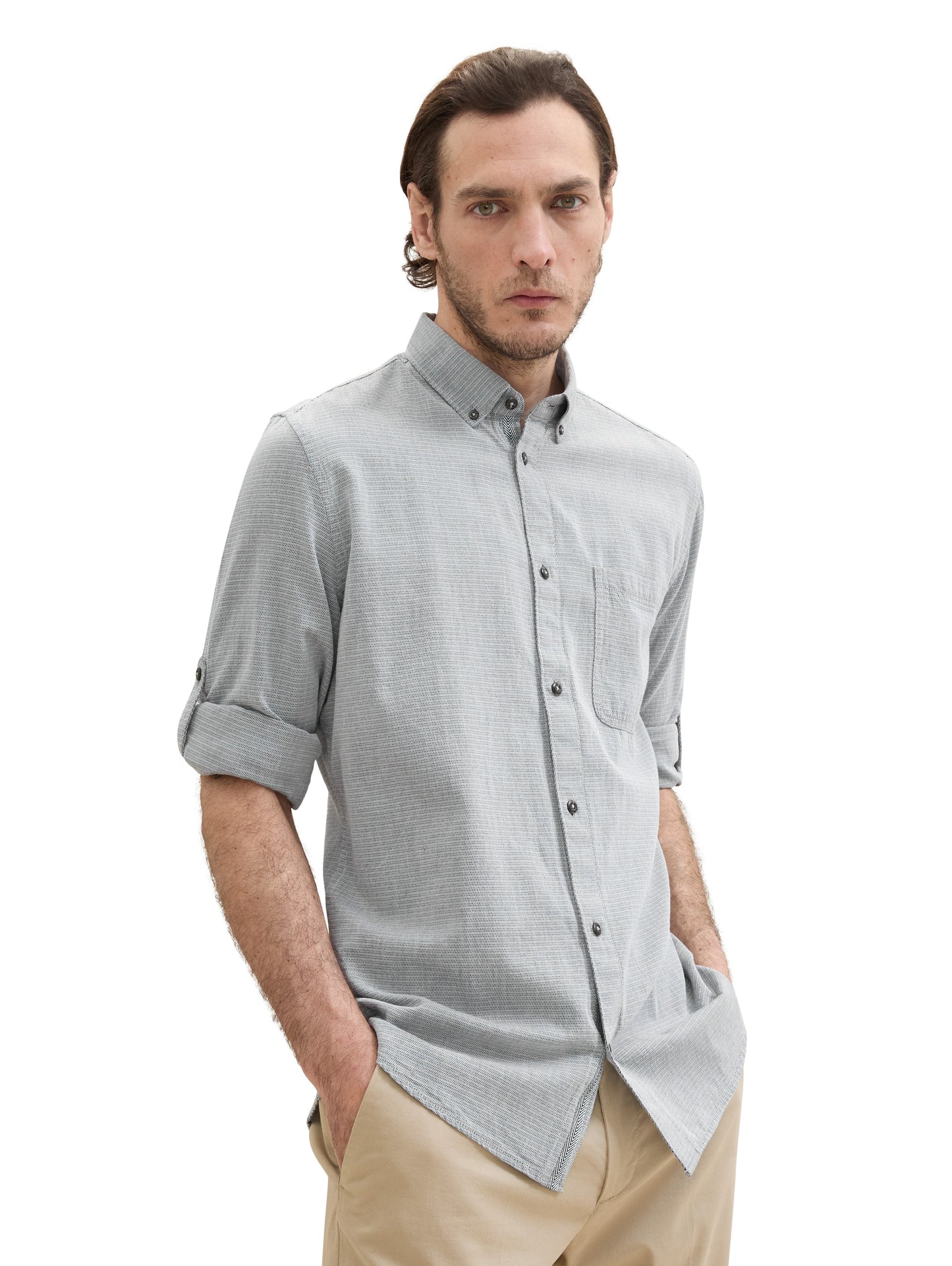 fitted structured shirt