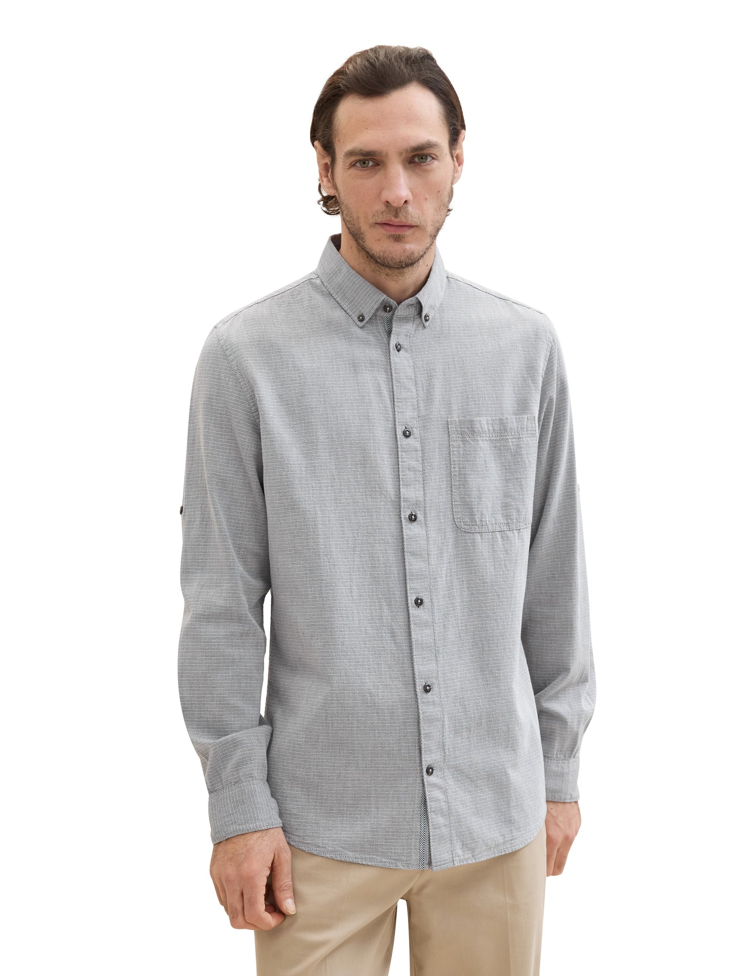 fitted structured shirt