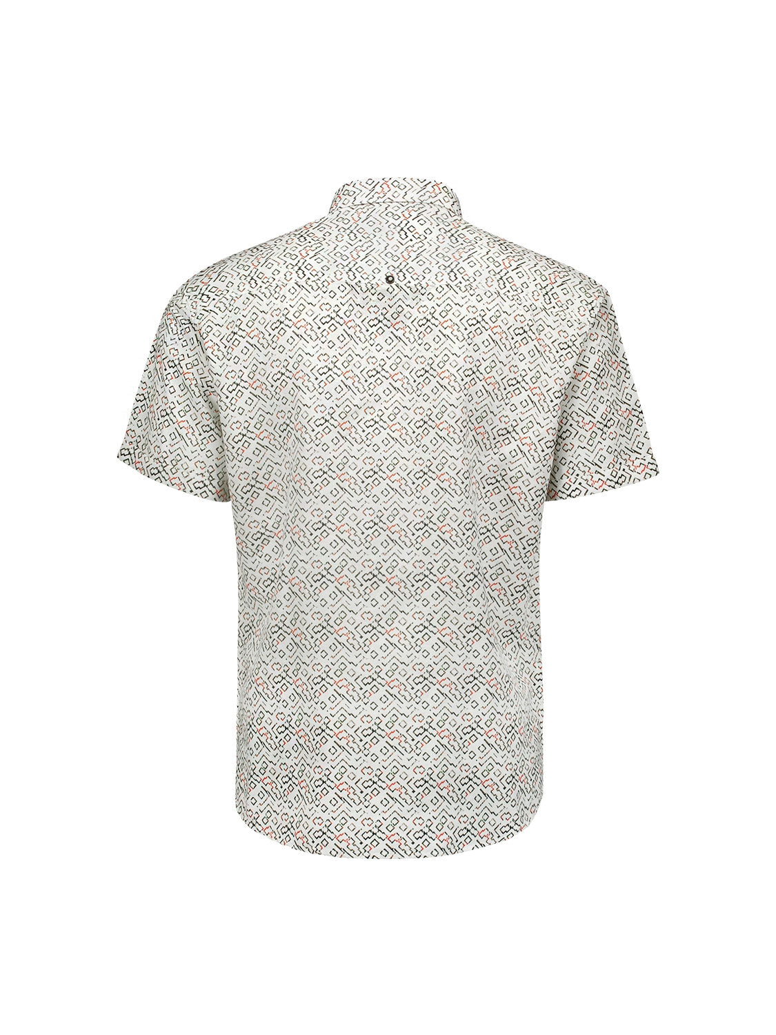 Shirt Short Sleeve Allover Printed With Linen