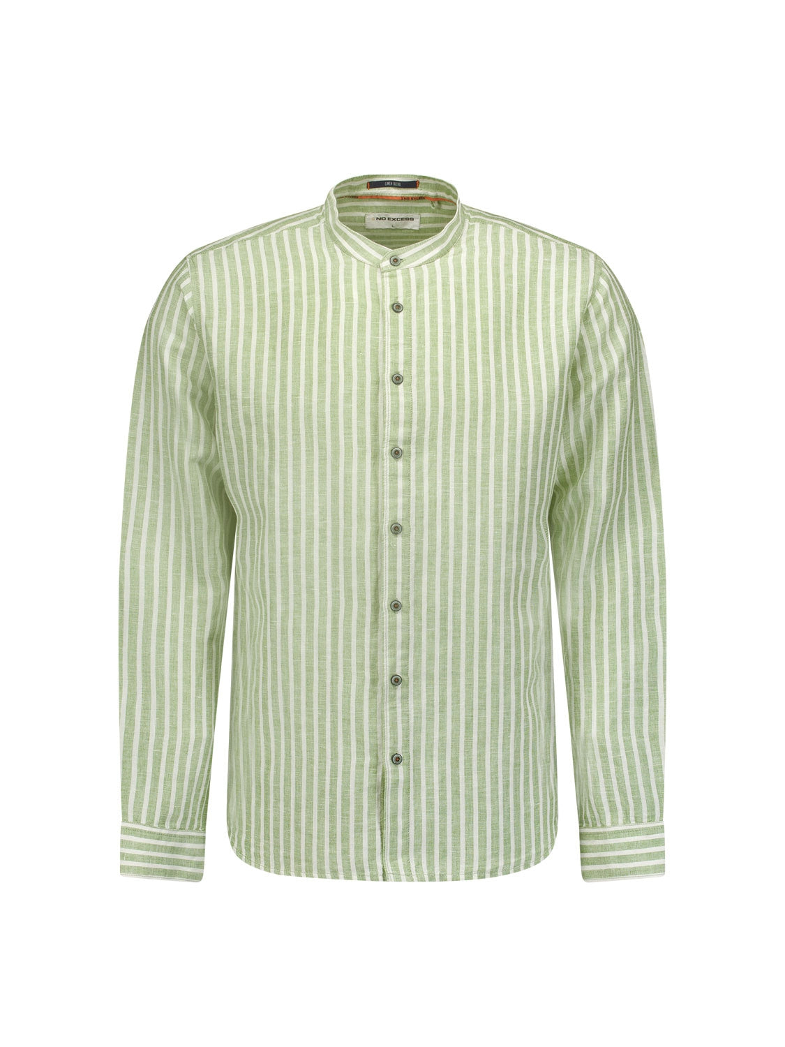 Shirt Granddad Stripe With Linen