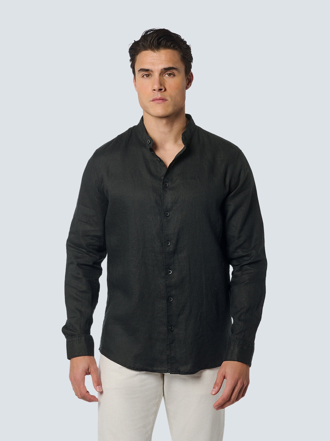 Shirt Granddad Linen Solid