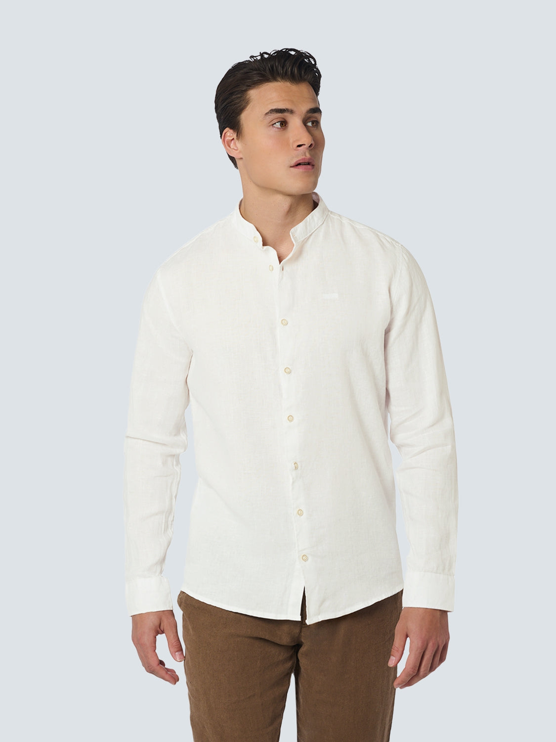 Shirt Granddad Linen Solid