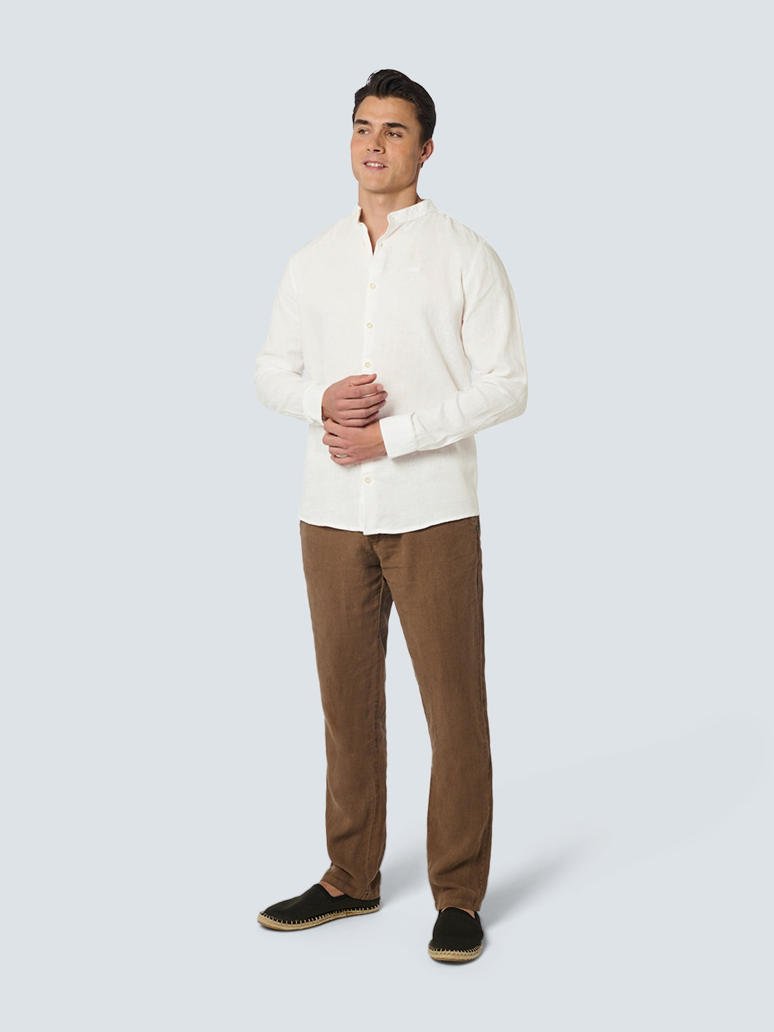 Shirt Granddad Linen Solid