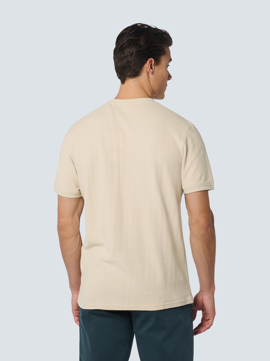 T-Shirt Crewneck Solid Jacquard