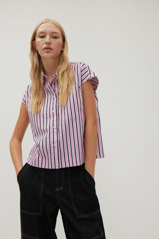 Cropped Blouse striped