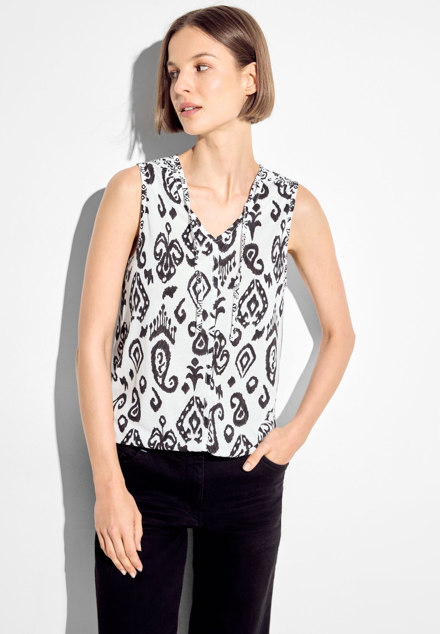 Top mit Ornament Print