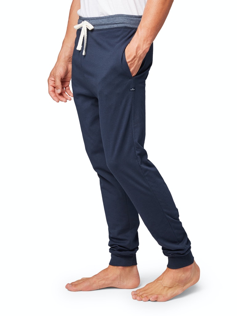 Pyjama Hose, blau-dunkel-uni