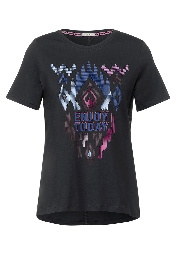 T-Shirt mit Ikat Motiv