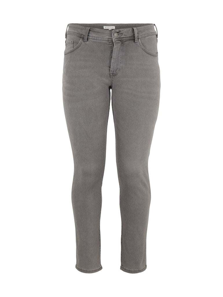 grey denim basic slim leg, clean dark stone grey denim