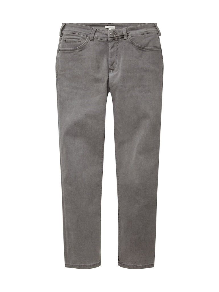 grey denim basic slim leg, clean dark stone grey denim