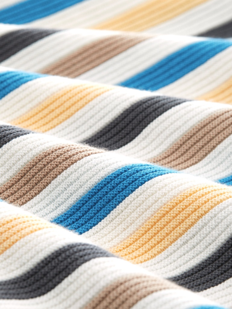 sweater new ottoman, blue multicolor stripe