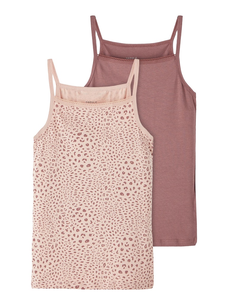 NKFSTRAP TOP 2P ROSE TAUPE LEO NOOS