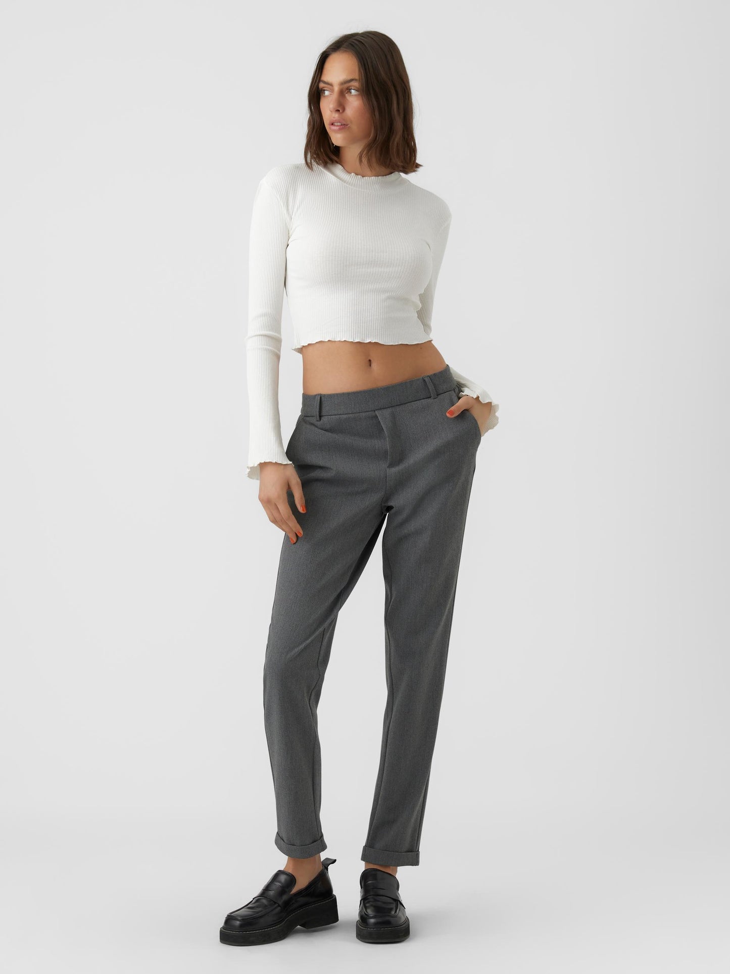 VMHATI ISLA LS CROP HIGH NECK TOP JRS