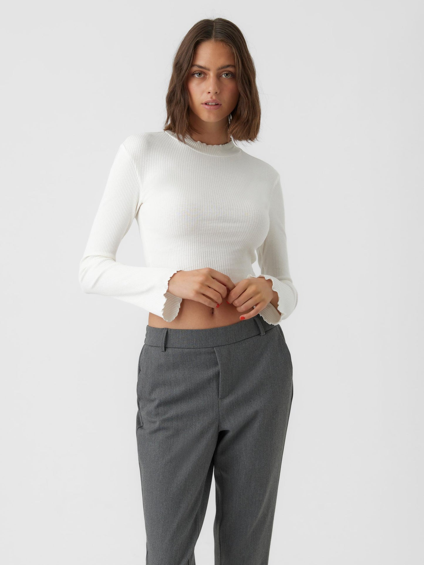 VMHATI ISLA LS CROP HIGH NECK TOP JRS