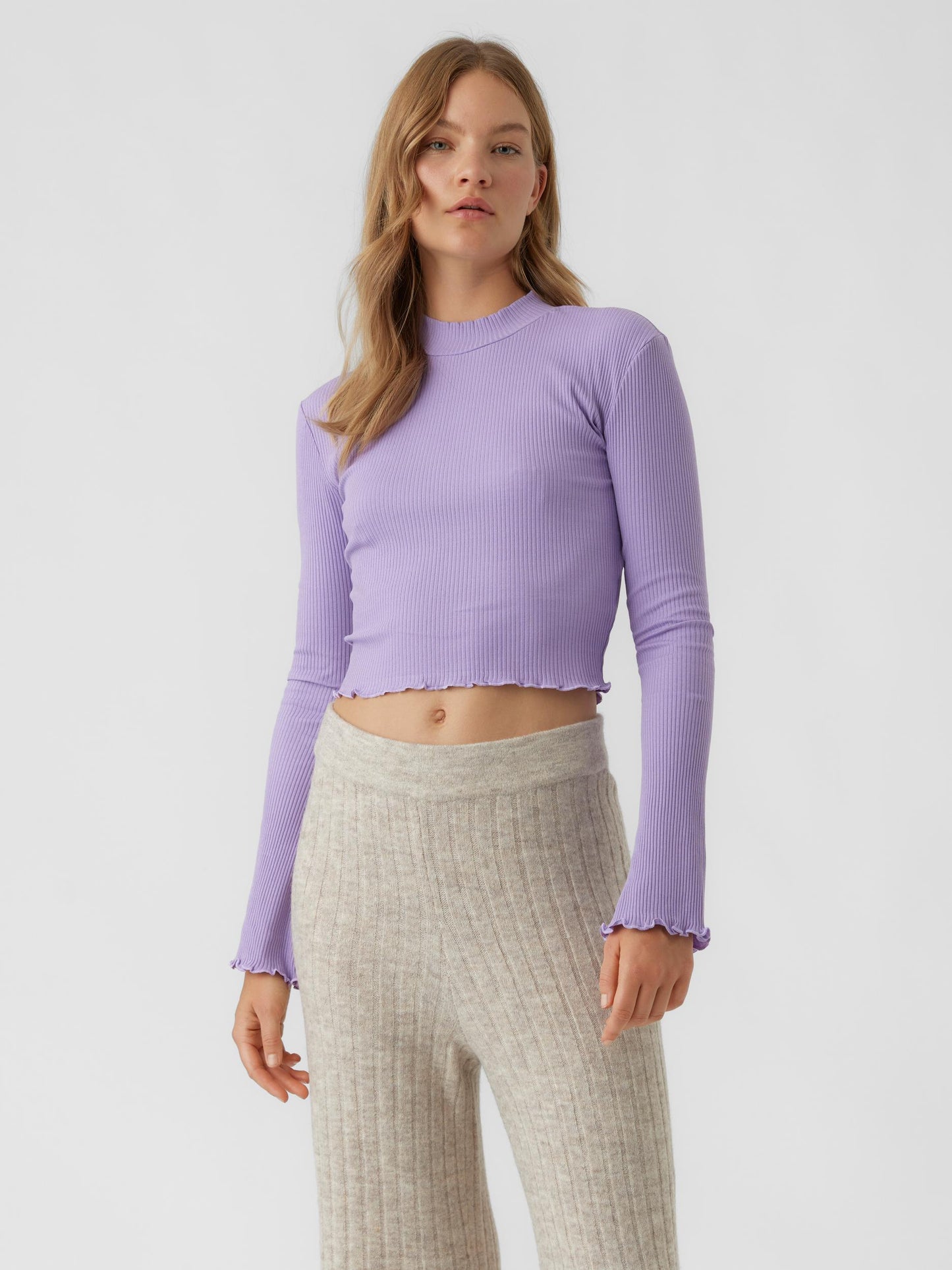 VMHATI ISLA LS CROP HIGH NECK TOP JRS