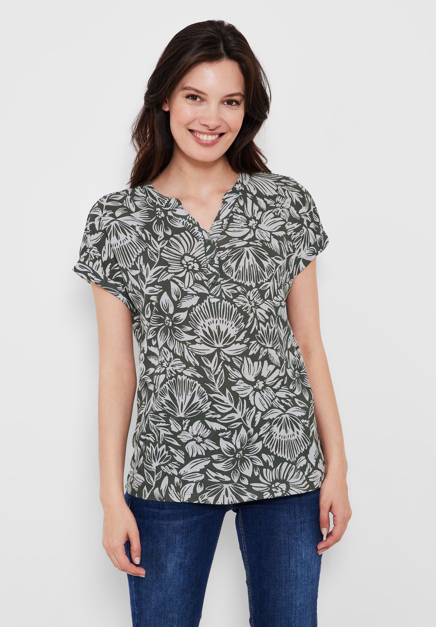 T-Shirt mit Blumenmuster