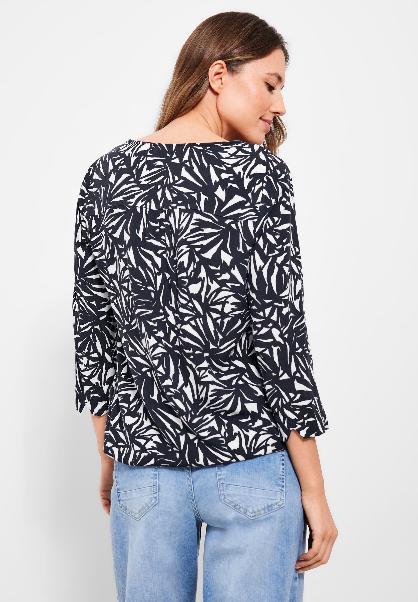 Print Bluse mit 3/4 Ärmel