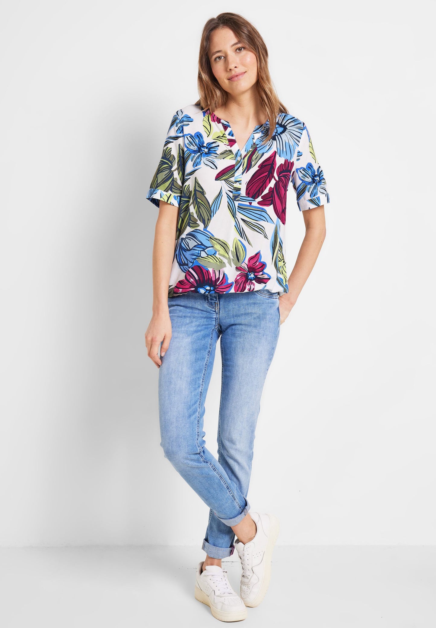 Bluse mit Blumenprint