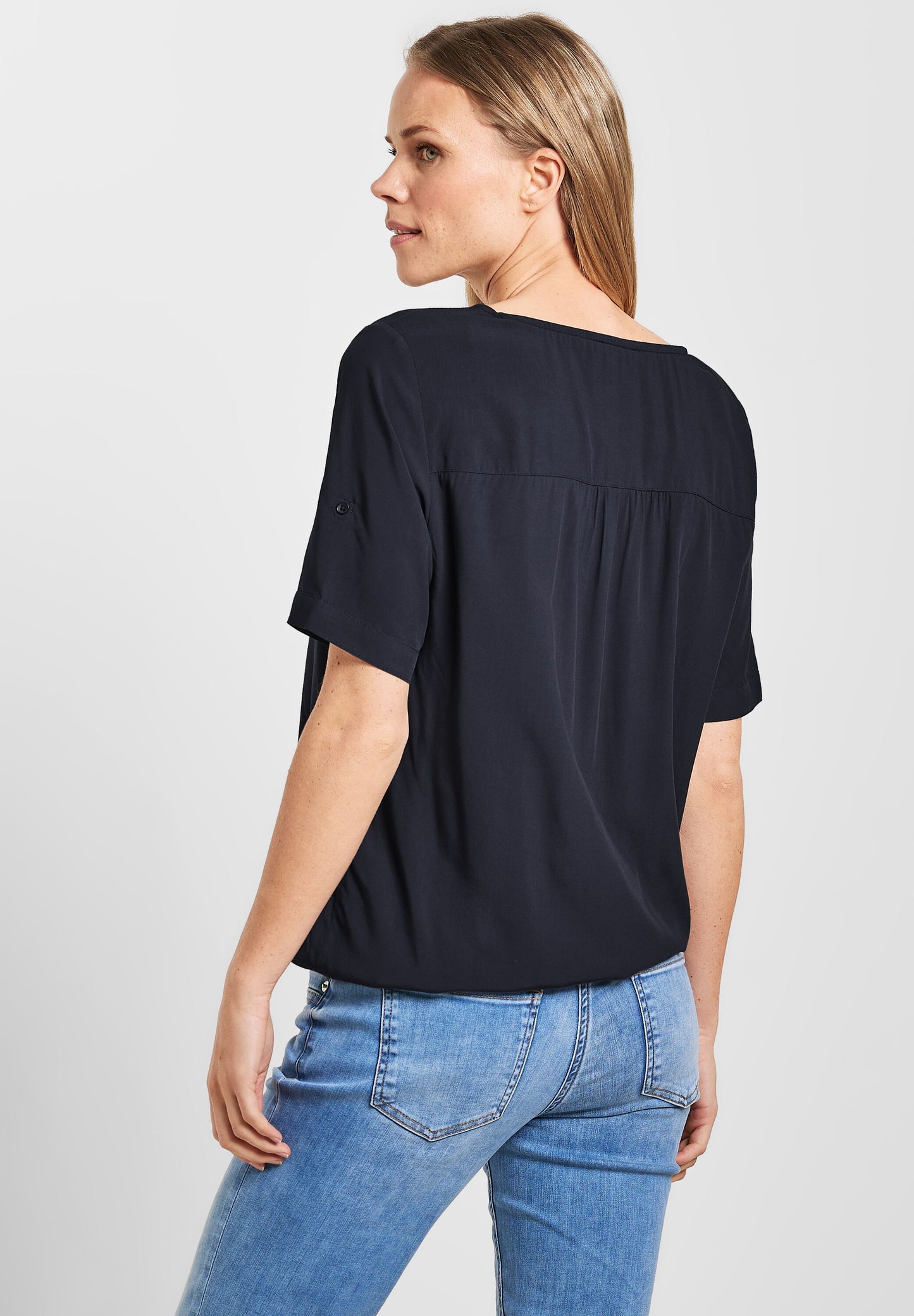 Unifarbene Basic Bluse