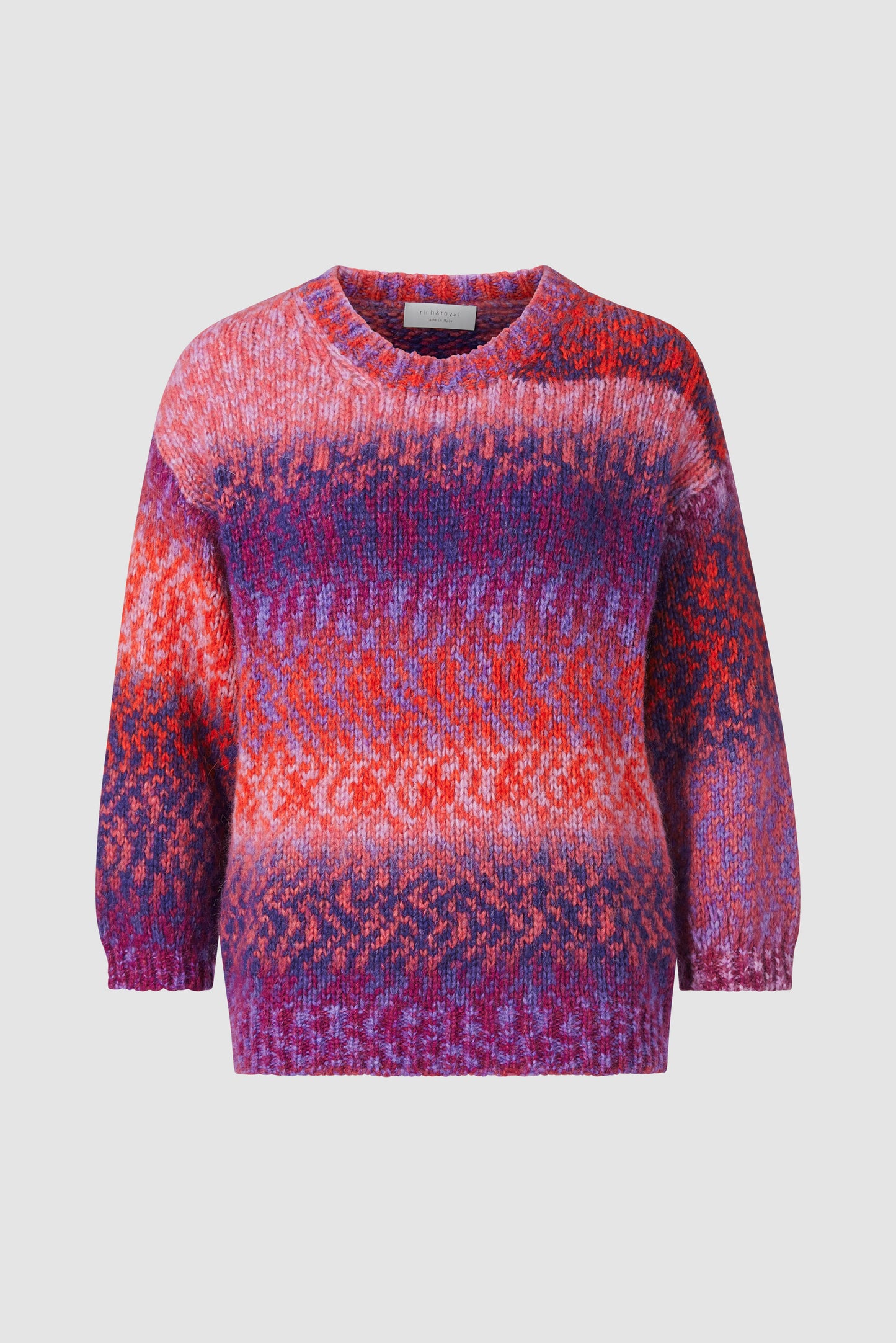 crew-neck print yarn