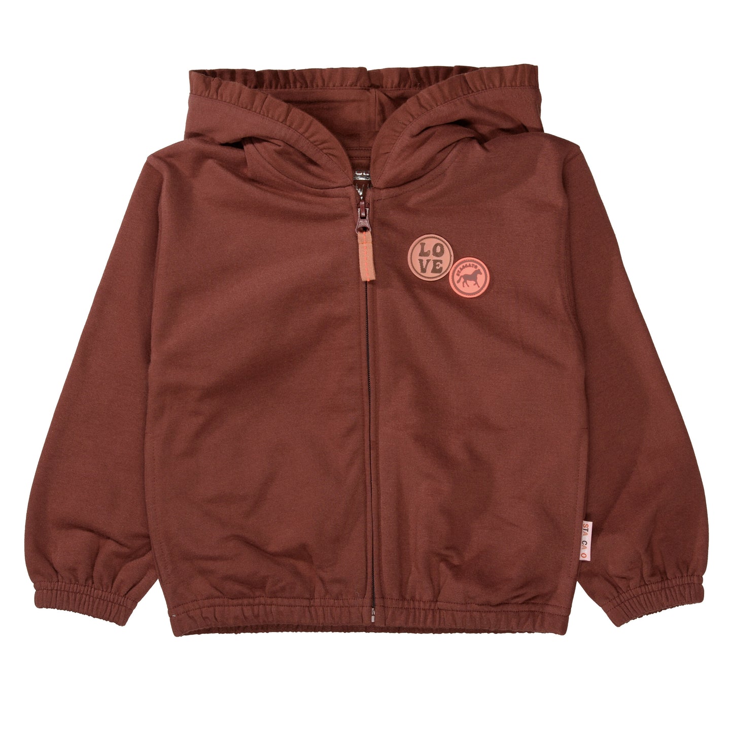 Kapuzensweatjacke mit Volants