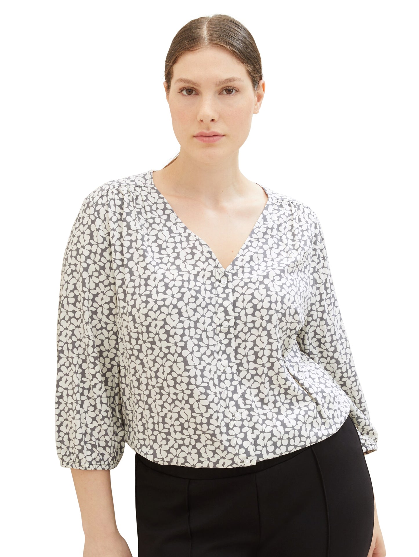 Bluse mit V-Ausschnitt