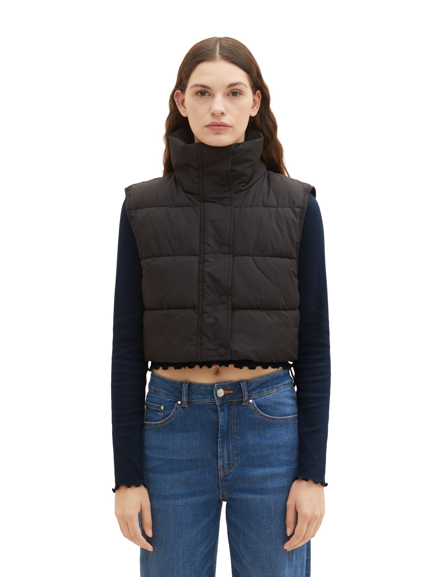 Cropped Puffer-Weste