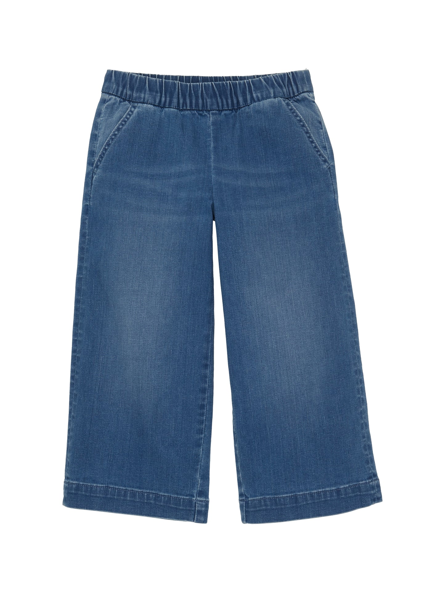 Wide Leg Jeans mit elastischem Bund