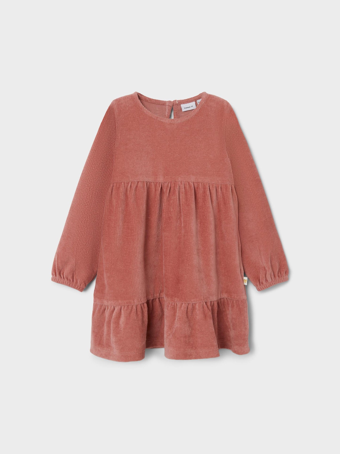 NMFNELLY LS VEL DRESS SOLID
