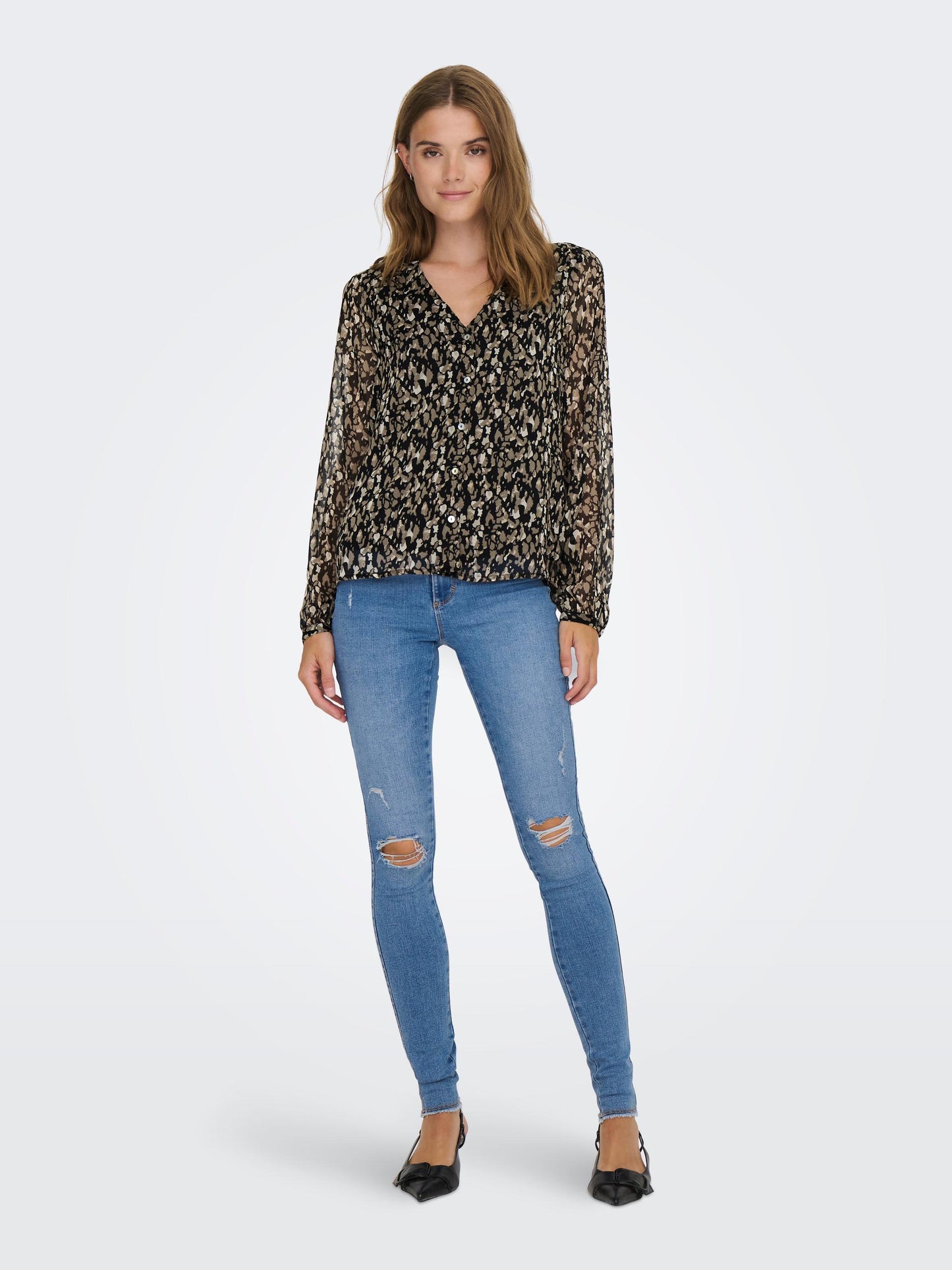 ONLLUNA L/S V-NECK TOP NOOS PTM