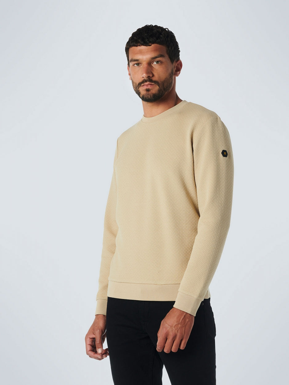 Sweater Crewneck Double Layer Jacquard Stretch