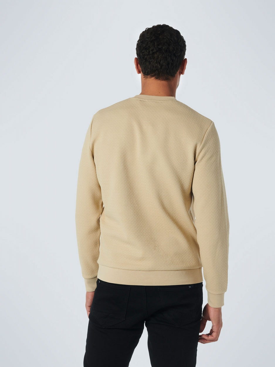 Sweater Crewneck Double Layer Jacquard Stretch