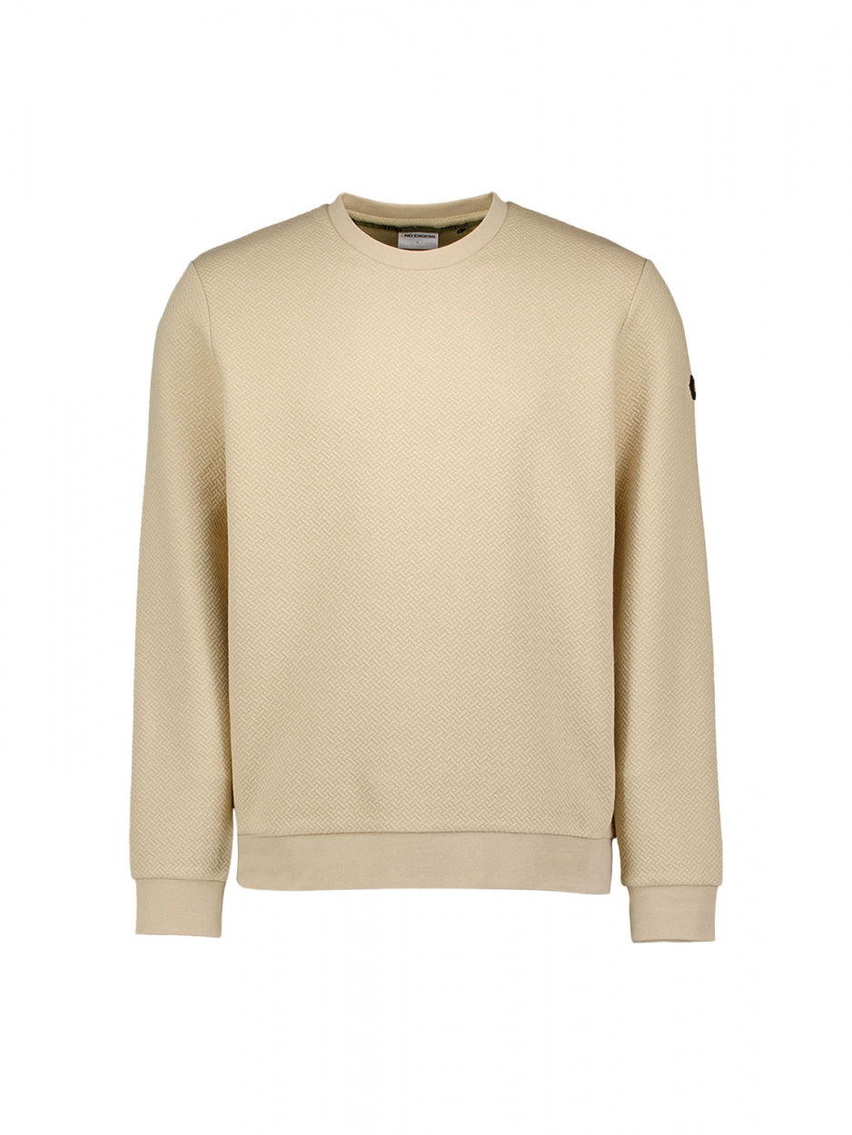 Sweater Crewneck Double Layer Jacquard Stretch