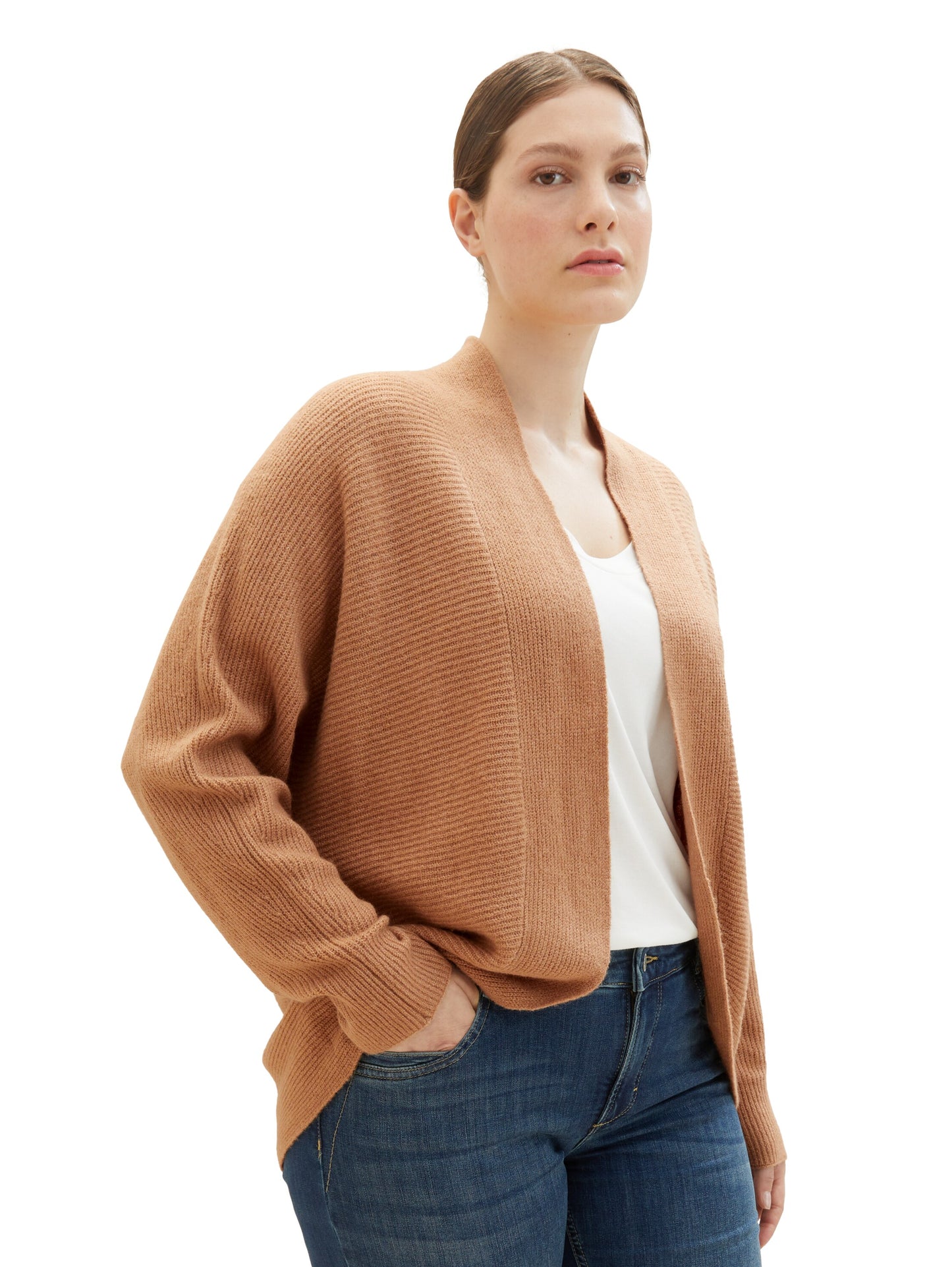 Plus - Cardigan in Melange Optik