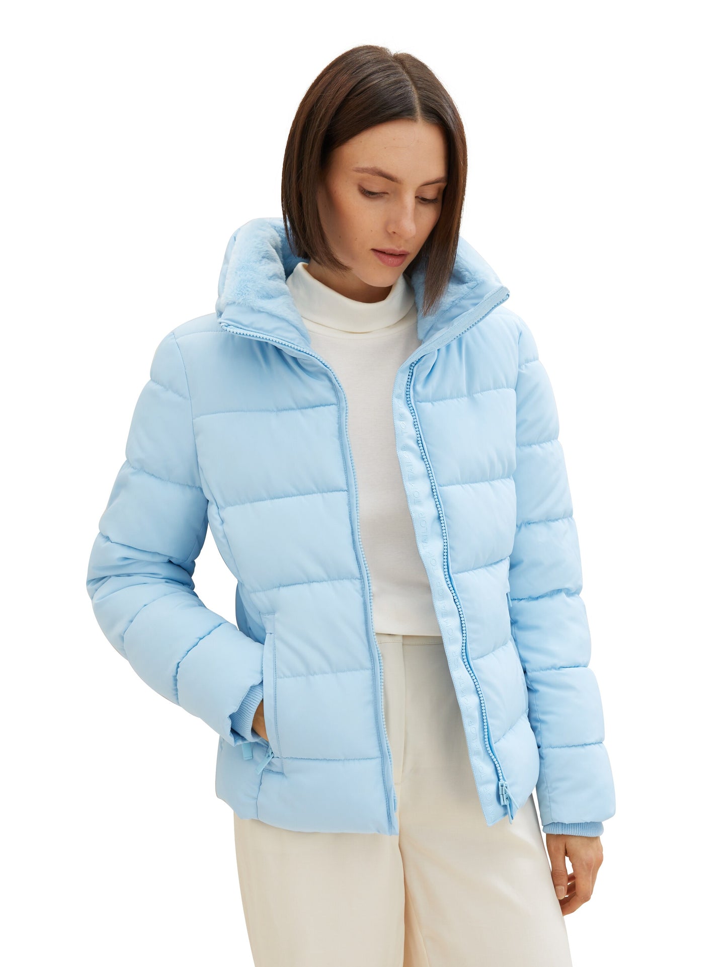 Puffer-Jacke mit Stehkragen